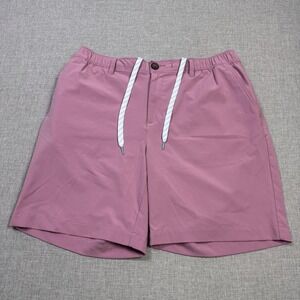 Chubbies Everywhere Chino Shorts Mens XL Pink Drawstring Elastic Waist 8" Inseam